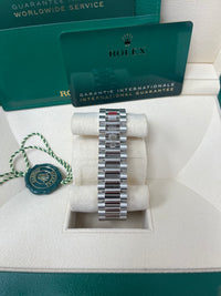 Thumbnail for Rolex Day-Date 40mm Platinum/ Grey Dial Smooth Bezel Index Dial (Reference 228206)