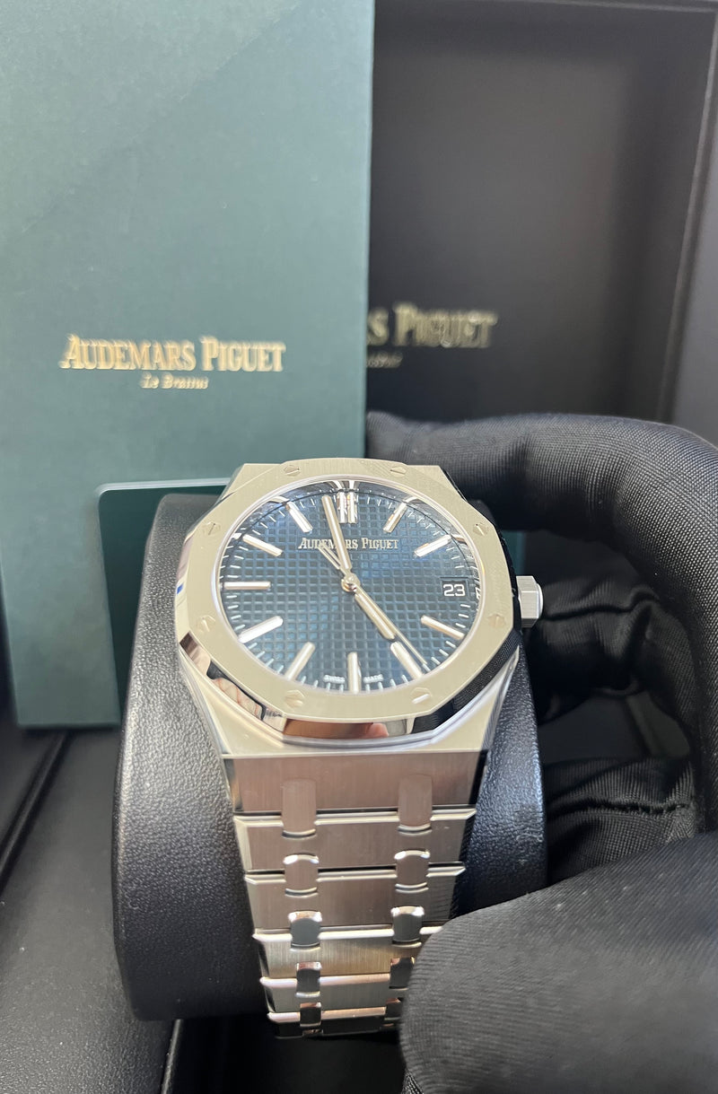 Audemars Piguet Royal Oak Selfwinding 50TH ANNIVERSARY BLUE DIAL STA WatchesOff5th