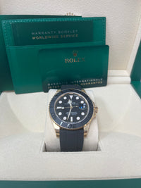 Thumbnail for Rolex Yacht-Master 42 Yellow Gold Yacht-Master 42 Watch - Black Dial - Oysterflex Strap 226658