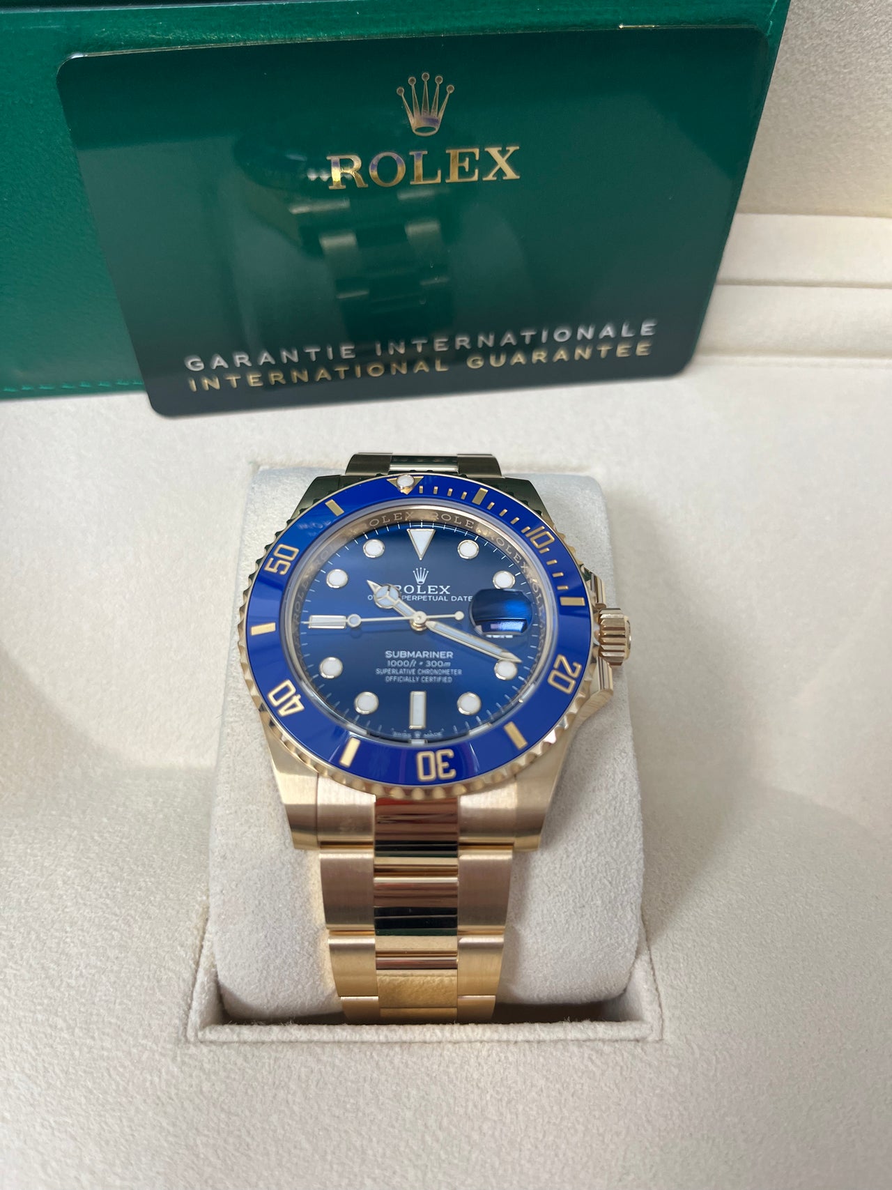 Rolex Yellow Gold Submariner Date Watch - Blue Bezel - Blue Dial - (REF# 126618LB)