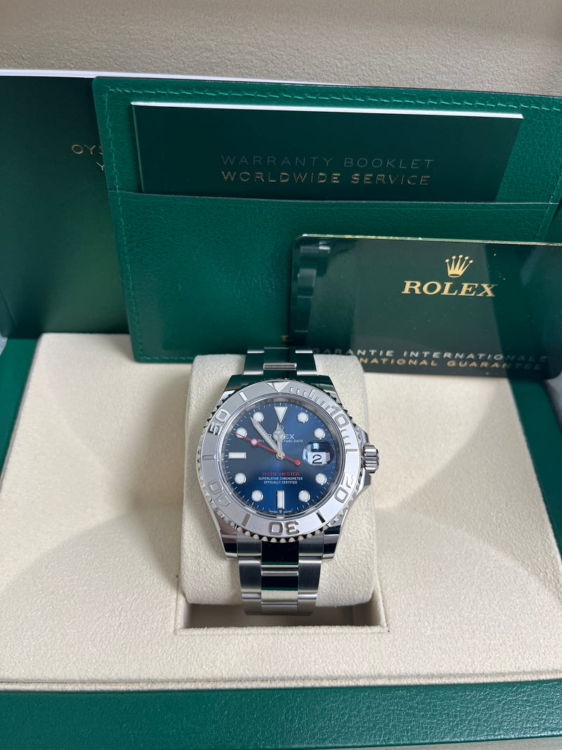 Rolex Steel and Platinum Yacht-Master 40 Watch - Dark Rhodium Dial - 3235  Movement - 126622 blu