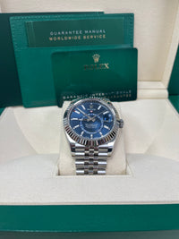 Thumbnail for Rolex Sky-Dweller White Rolesor - Blue Index Dial - Jubilee Bracelet (Ref# 326934)