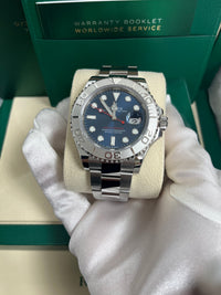 Thumbnail for Rolex Yacht-Master 40 Two-Tone Platinum & Steel Watch - Blue Sunray Dial (Ref# 126622)