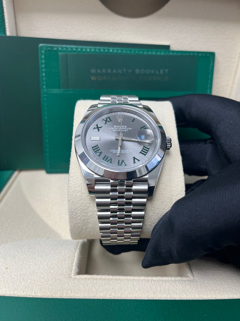 Rolex datejust green sales roman