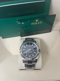 Thumbnail for Rolex Sky-Dweller 18k White Gold 42mm Black Dial - Steel Bracelet (Ref# 326934)