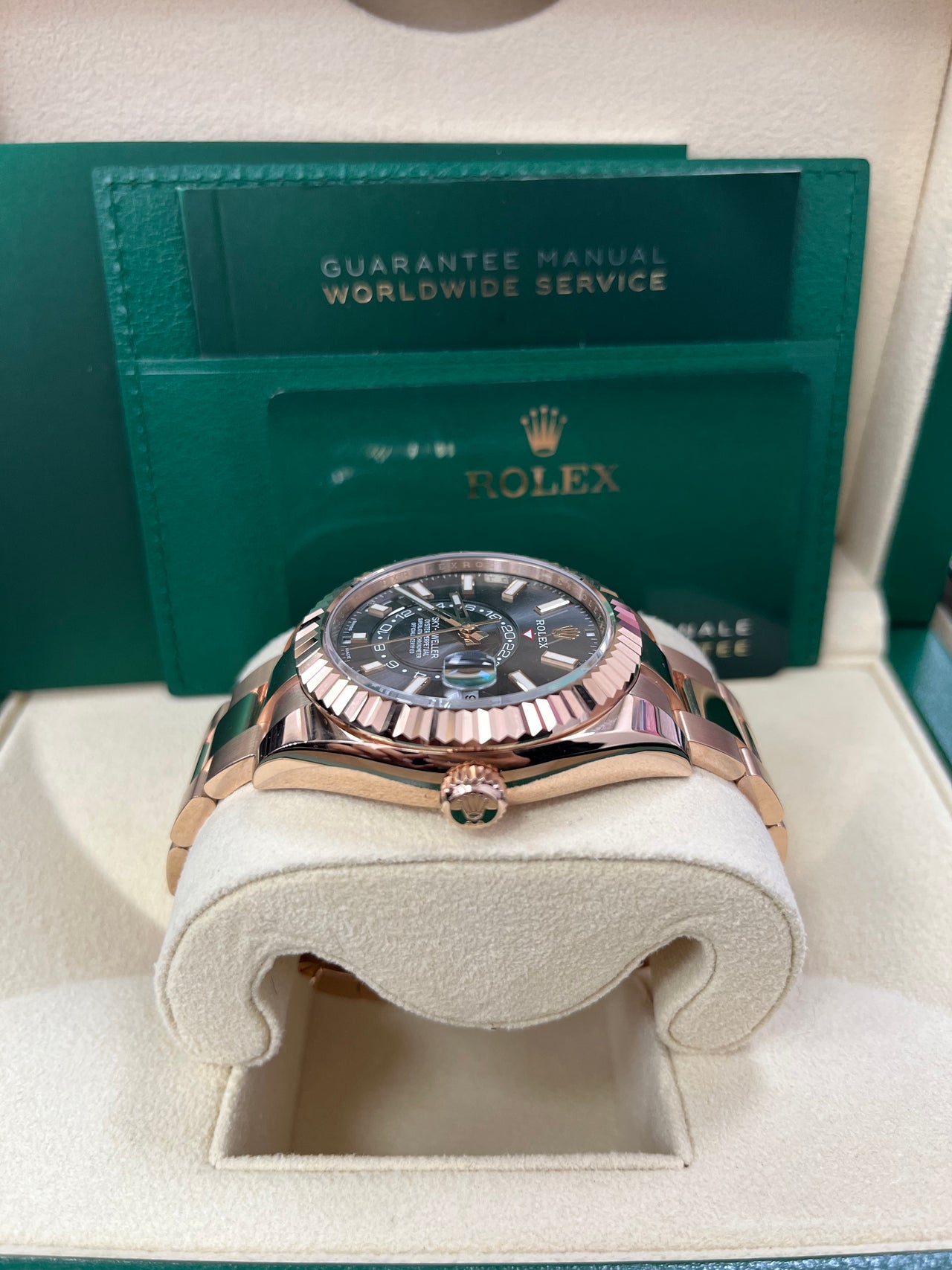 Rolex Sky-Dweller Rose Gold - Dark Rhodium Index Dial - Oyster Bracelet (Ref# 326935)