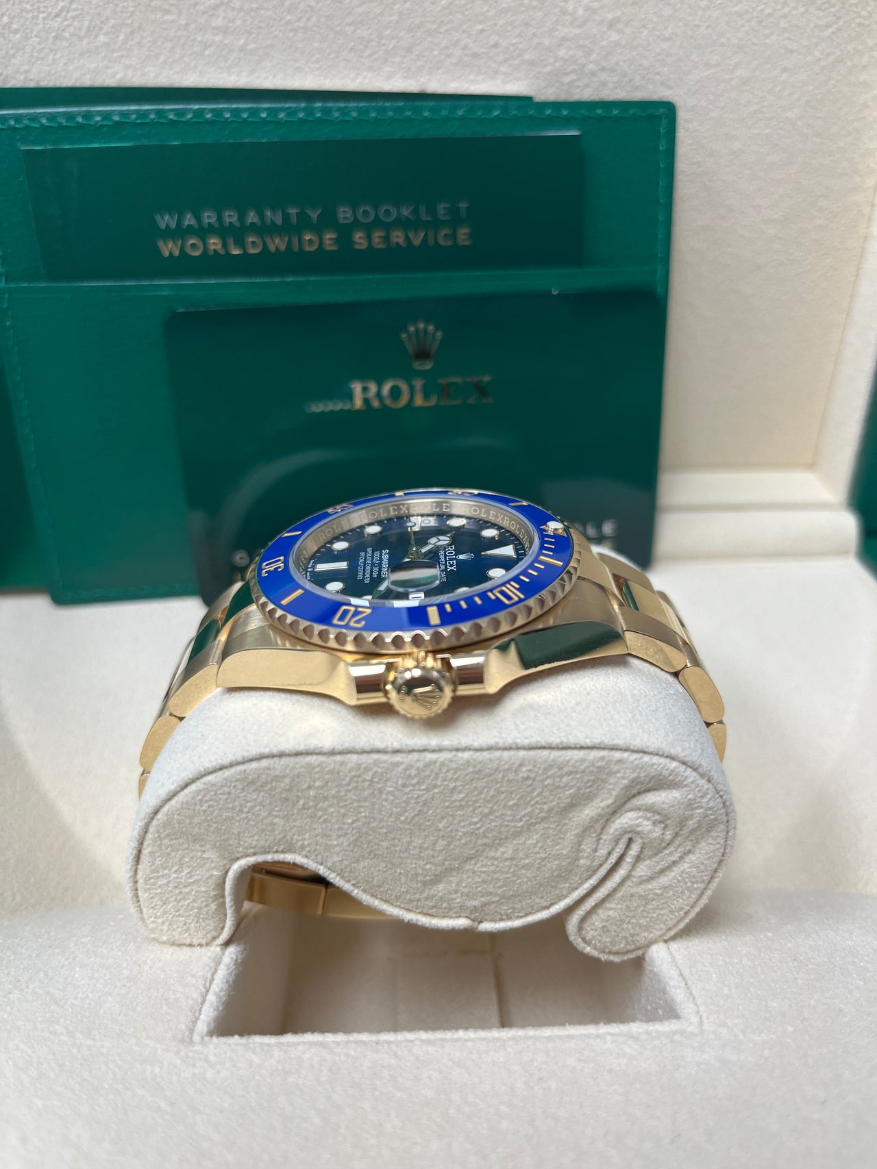 Rolex Yellow Gold Submariner Date Watch - Blue Bezel - Blue Dial - (REF# 126618LB)