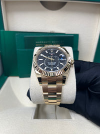 Thumbnail for Rolex Yellow Gold Sky-Dweller Watch - Black Index Dial - Oyster Bracelet (Ref# 326938)