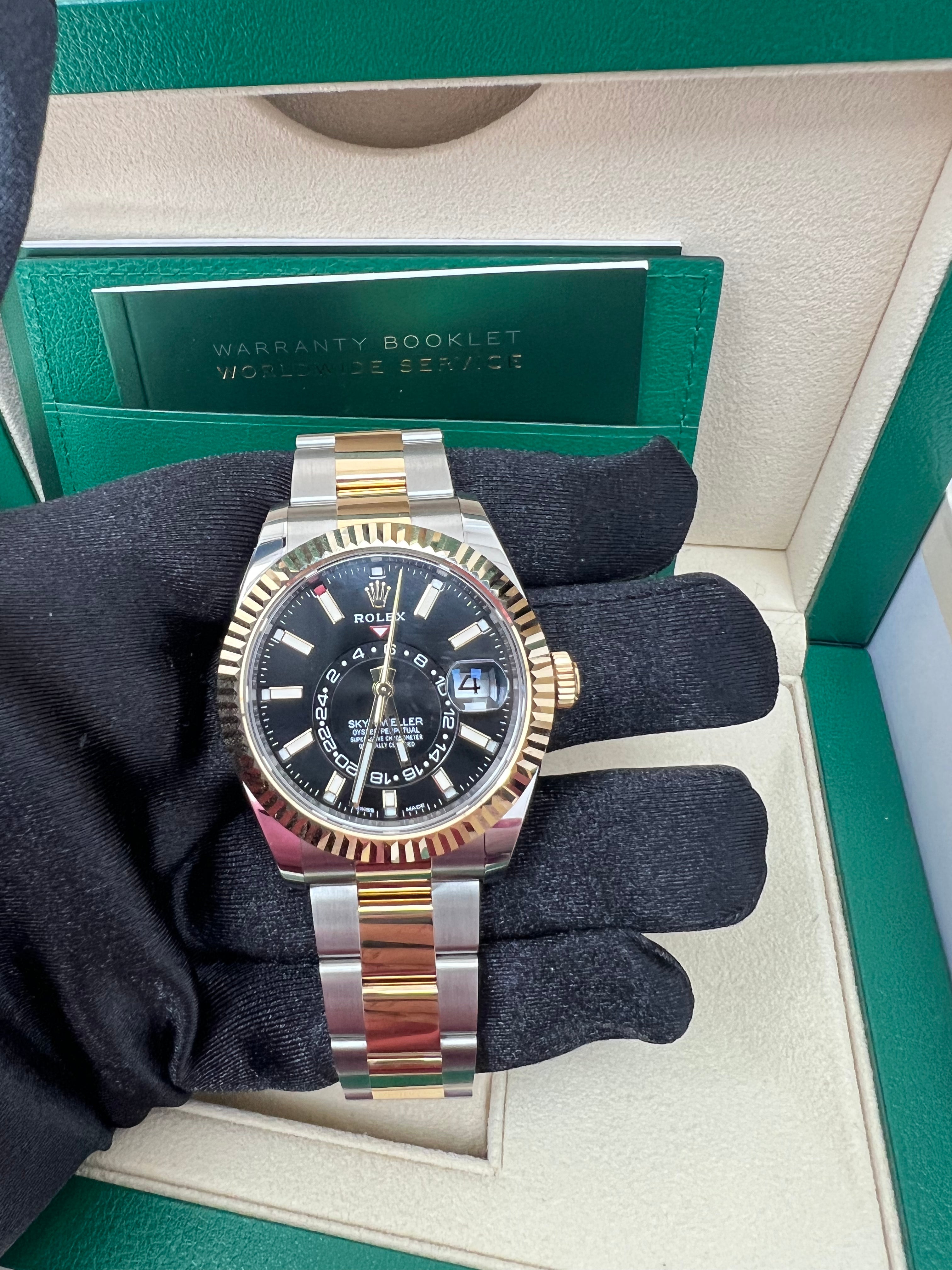 Rolex Sky-Dweller Two-Tone Yellow Gold - Black Index Dial - Oyster Bracelet (Ref# 326933)