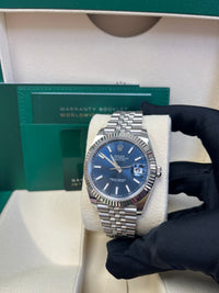 Thumbnail for Rolex Datejust 41 White Gold and Steel Blue Index Jubilee Fluted Bezel (Ref#126334)