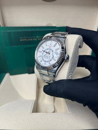 Thumbnail for Rolex Sky-Dweller White Rolesor White Index Dial Oyster Bracelet (Ref# 326934)