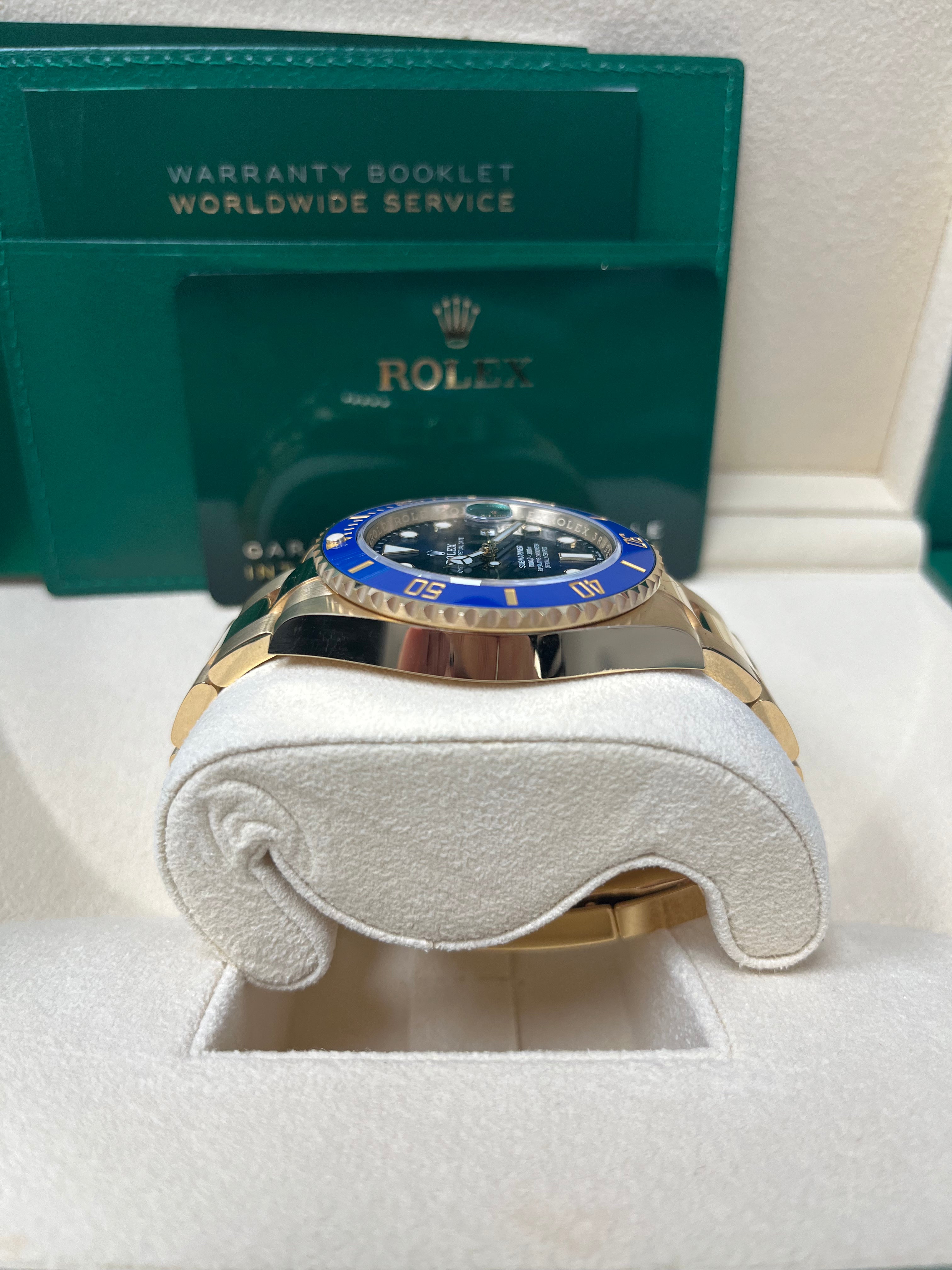 Rolex Yellow Gold Submariner Date Watch - Blue Bezel - Blue Dial -(REF# 126618LB)
