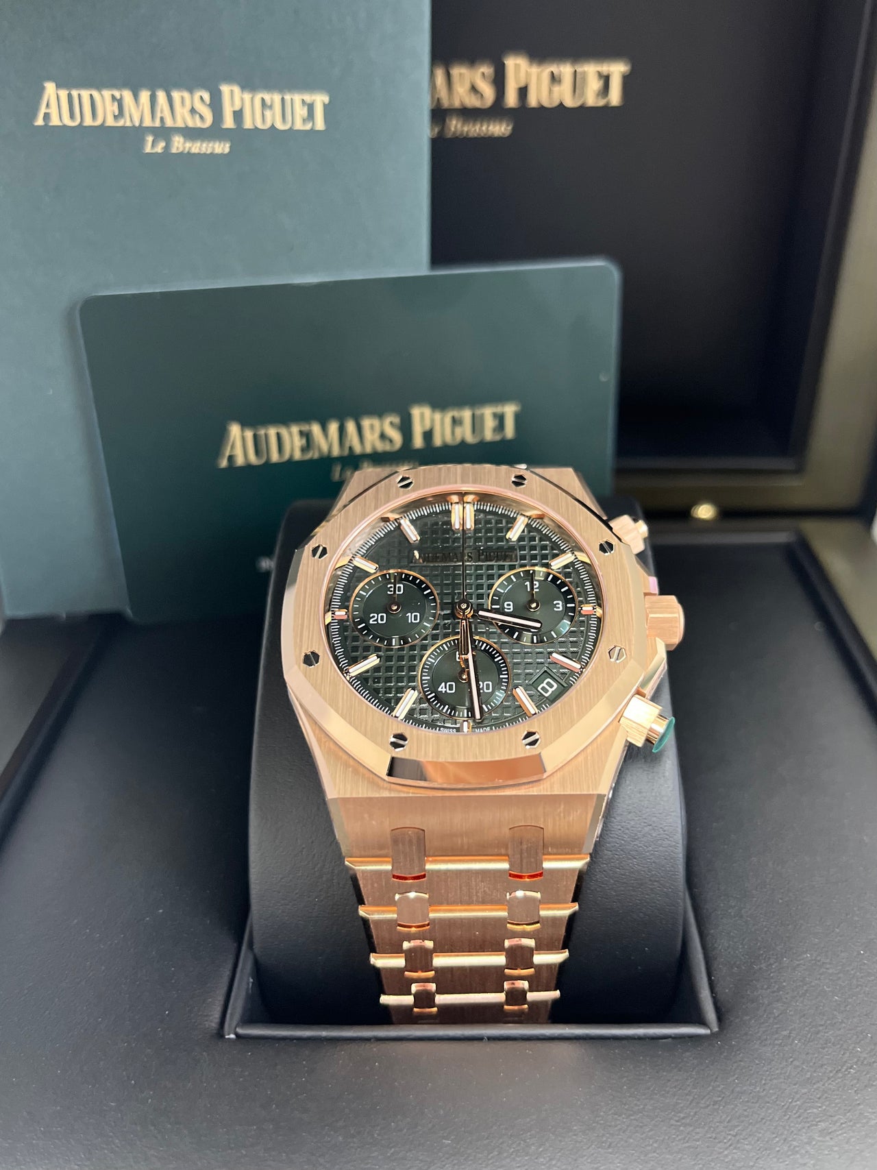 Audemars  Piguet Royal Oak Chronograph 41mm Rose Gold Green Dial 26240or.oo.1320or.08