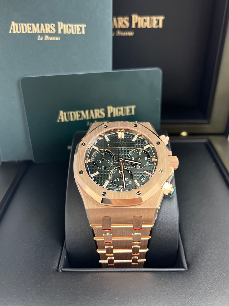 Rose gold audemars 2025 piguet royal oak chronograph