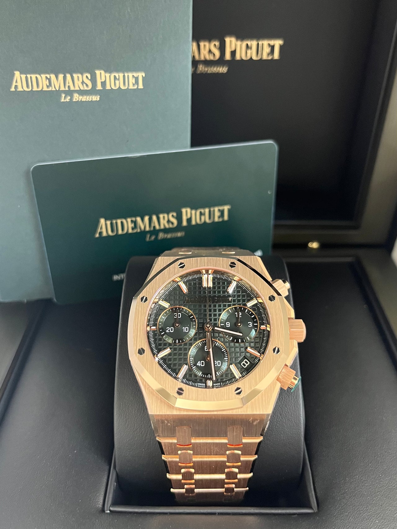 Audemars  Piguet Royal Oak Chronograph 41mm Rose Gold Green Dial 26240or.oo.1320or.08