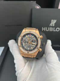 Thumbnail for Hublot Big Bang Unico King Gold Dial Silver Automatic Men's Watch (Reference 411.OX.1180.RX.1104)