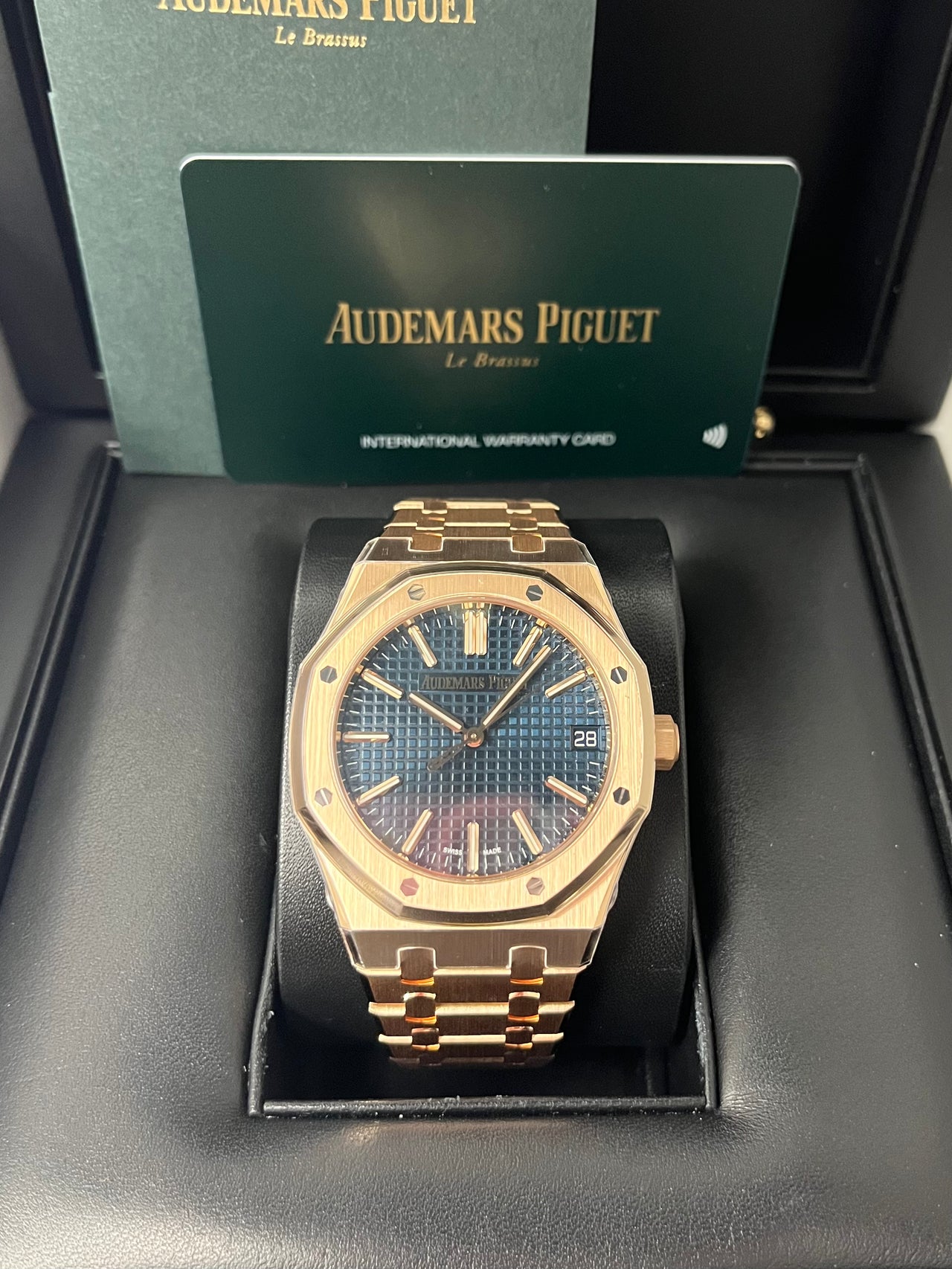 Audemars Piguet Royal Oak Selfwinding 2023 Release ROYAL OAK SELFWINDING Rose Gold Blue Dial 41mm 15510OR.OO.1320OR.03