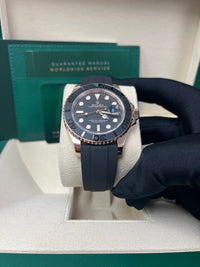 Thumbnail for Rolex Yacht-Master 40mm Rose Gold - Black Dial -  Oysterflex Strap (Ref# 126655)