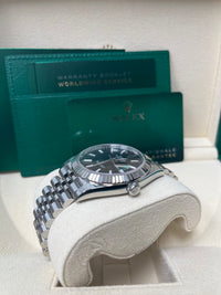 Thumbnail for Rolex Datejust 41 Stainless Steel & White Gold - Black Index Dial - Fluted Bezel Jubilee Bracelet (Ref# 126334)