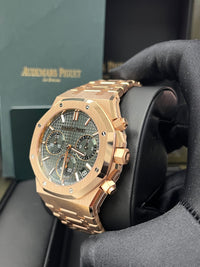 Thumbnail for Audemars  Piguet Royal Oak Chronograph 41mm Rose Gold Green Dial 26240or.oo.1320or.08