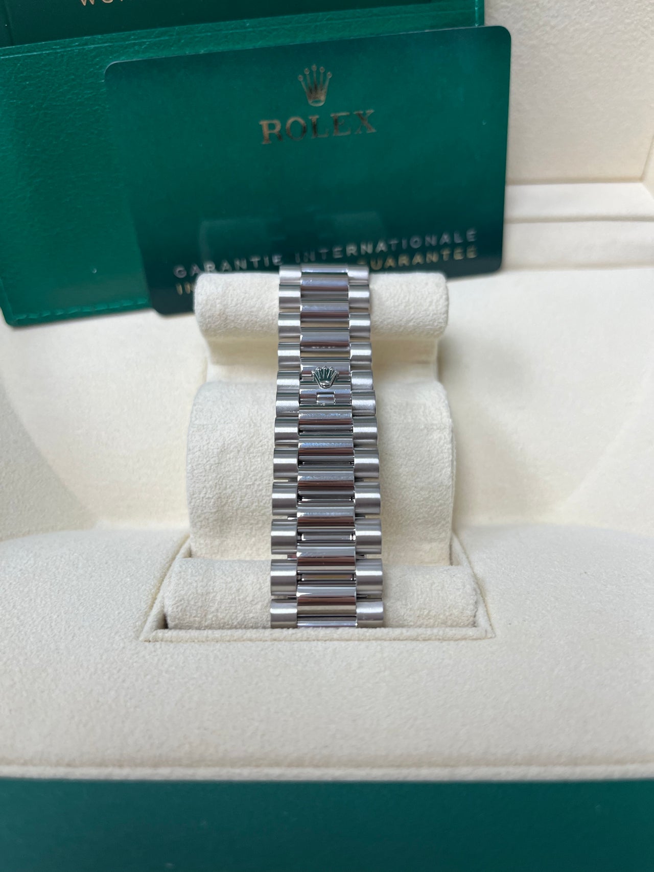 Rolex Day-Date 40 White Gold Day-Date 40 Watch - White Gold Bezel - Black Baguette Diamond Dial 228349RBR