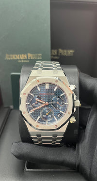 Thumbnail for Audemars Piguet ROYAL OAK “50TH ANNIVERSARY” STEEL BRACELET BLUE DIAL 26240ST.OO.1320ST.01