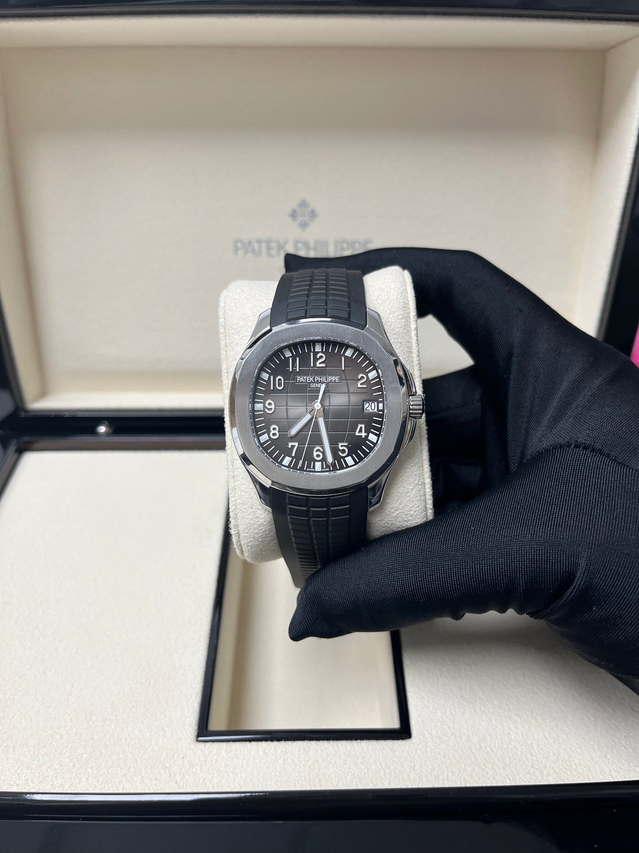 Patek Philippe Aquanaut Stainless Steel/ Black Embossed Dial (Ref#5167A-001)