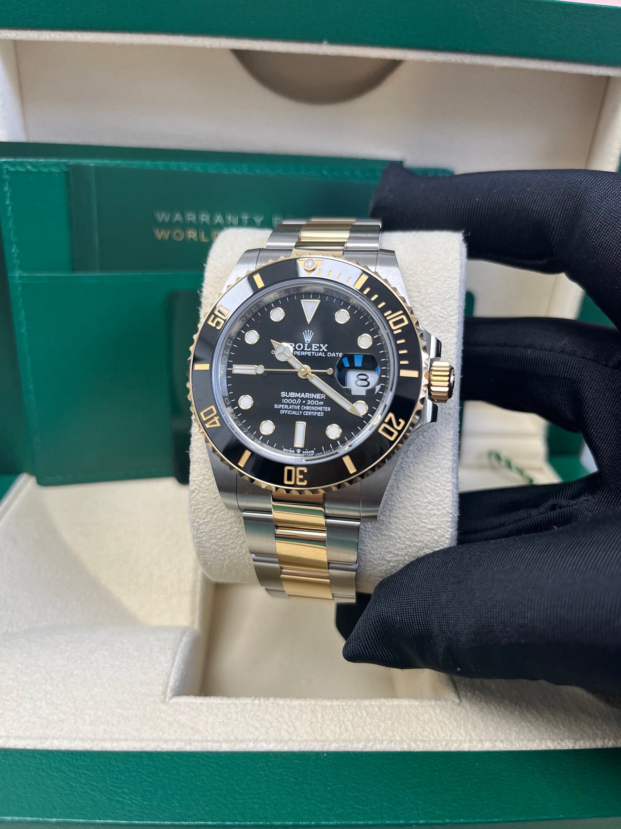 Rolex Submariner Two Tone Stainless Steel Yellow Gold Black Dial C WatchesOff5th