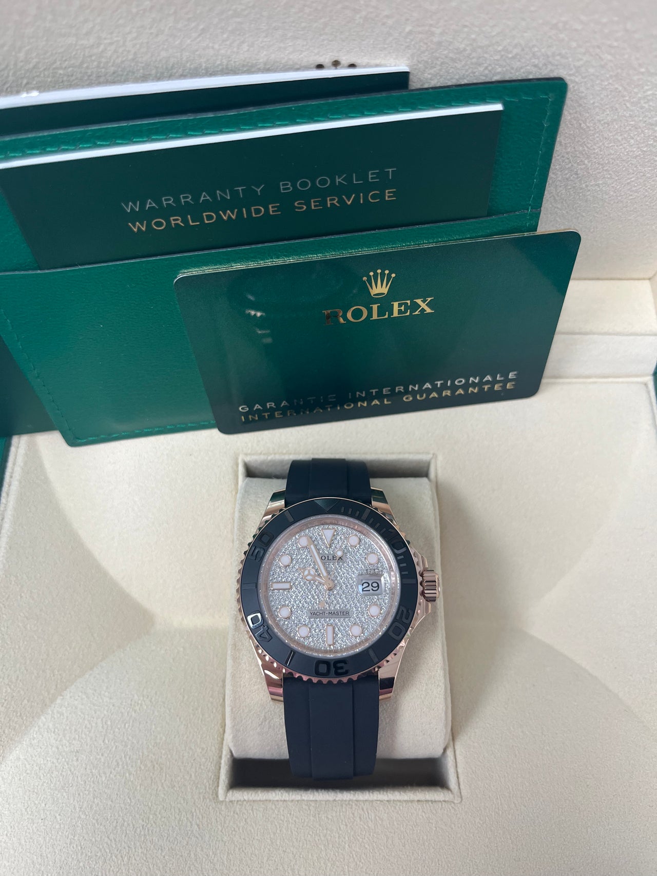 Rolex Yacht-Master 40 Rose Gold Pave Diamond Dial 126655