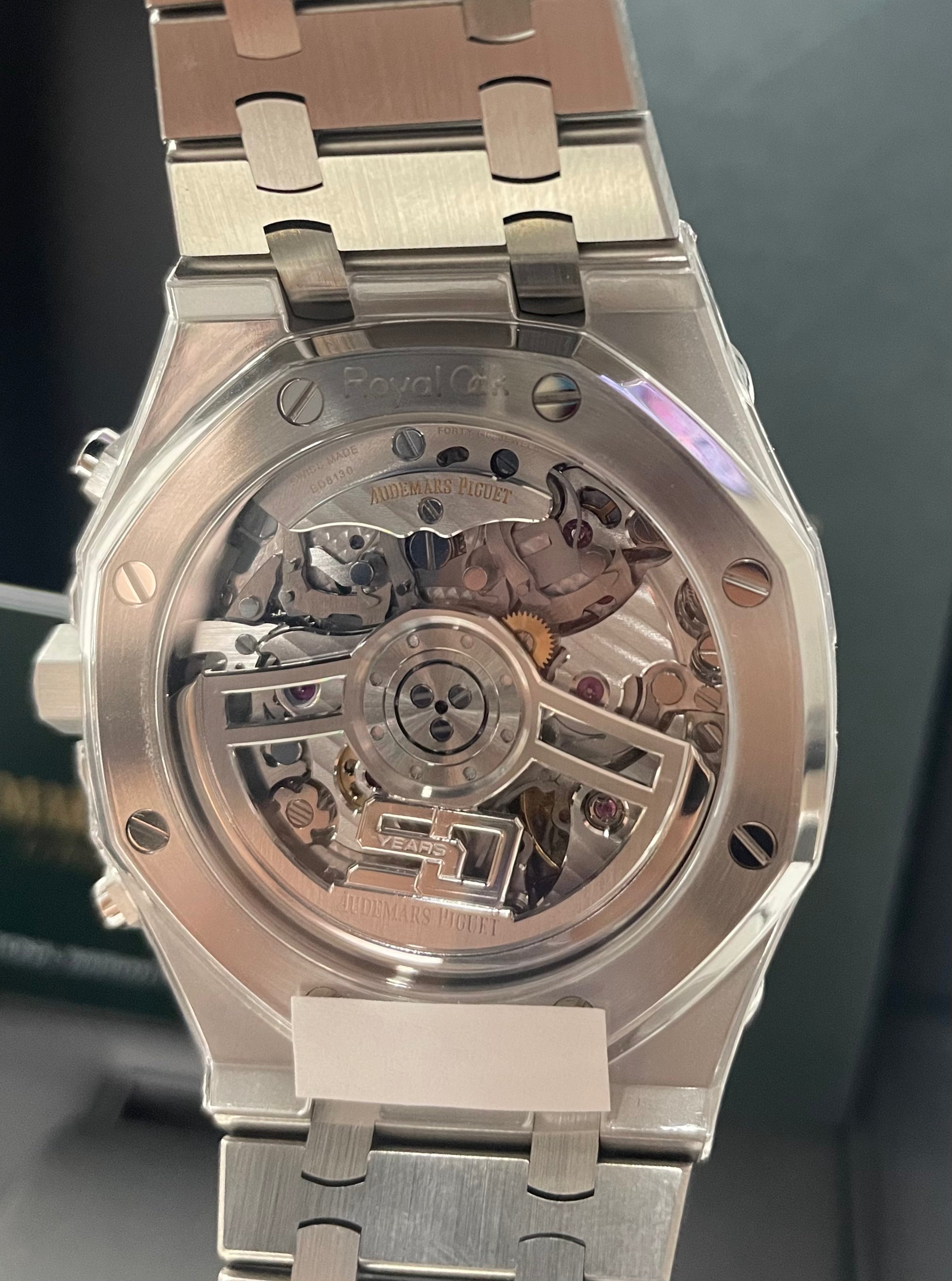 Audemars Piguet ROYAL OAK SELFWINDING CHRONOGRAPH “50TH ANNIVERSARY” STEEL BRACELET WHITE DIAL (Ref # 26240ST.OO.1320ST.03)