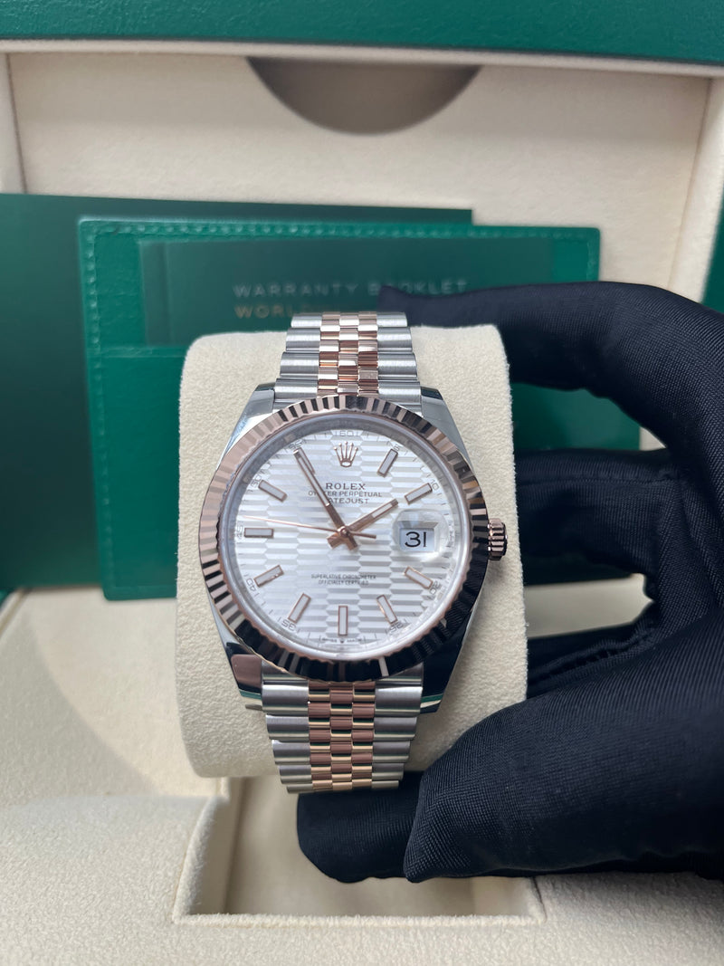 Silver sales datejust 41