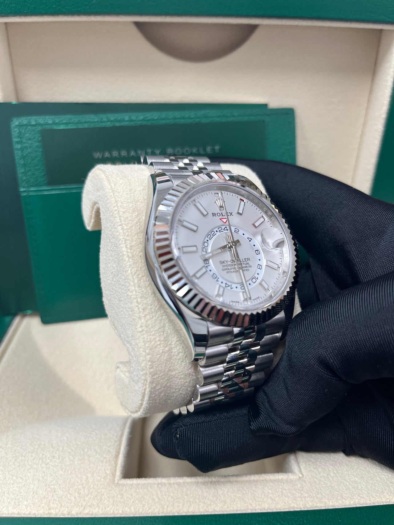 Rolex Sky-Dweller White Rolesor Sky-Dweller Watch - White Index Dial - Jubilee Bracelet 326934