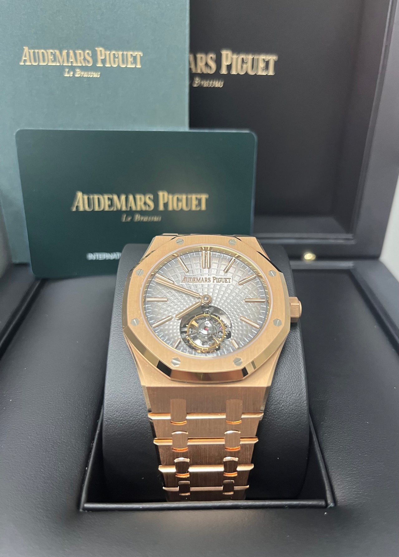 Audemars Piguet Royal Oak Tourbillon Rose Gold Grey Index Dial 26530OR.OO.1220OR.01