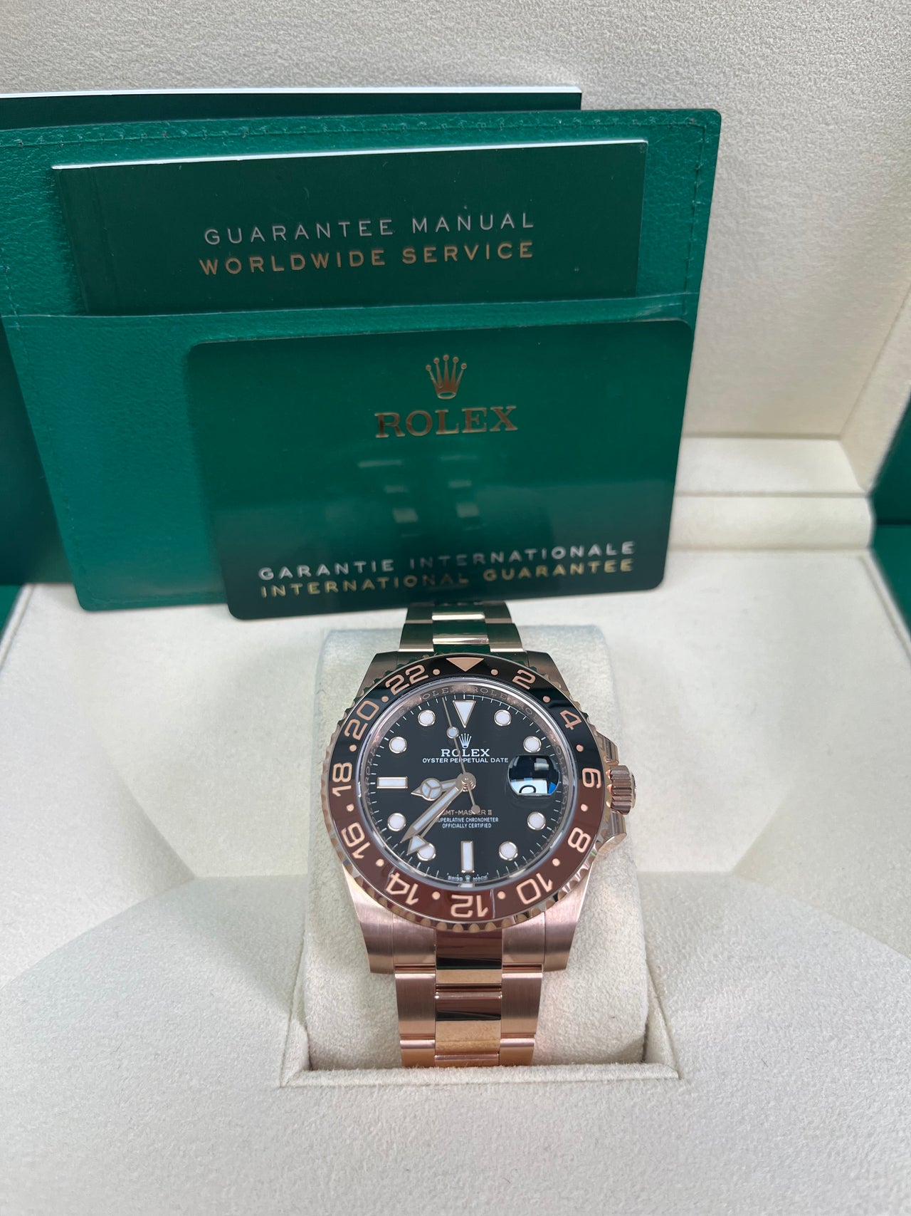 Rolex gmt ii rose gold sale