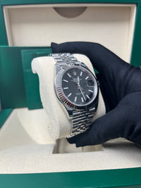 Thumbnail for Rolex Datejust 41 Stainless Steel & White Gold - Black Index Dial - Fluted Bezel Jubilee Bracelet (Ref# 126334)