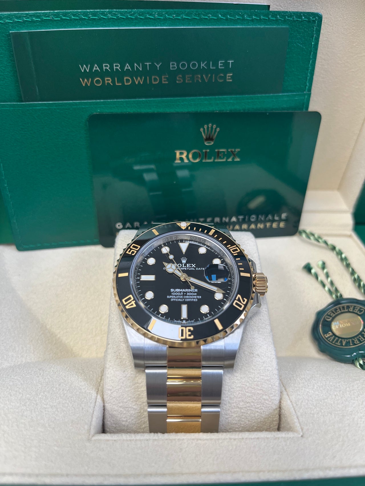 Rolex Submariner Two Tone Stainless Steel Yellow Gold Black Dial C WatchesOff5th