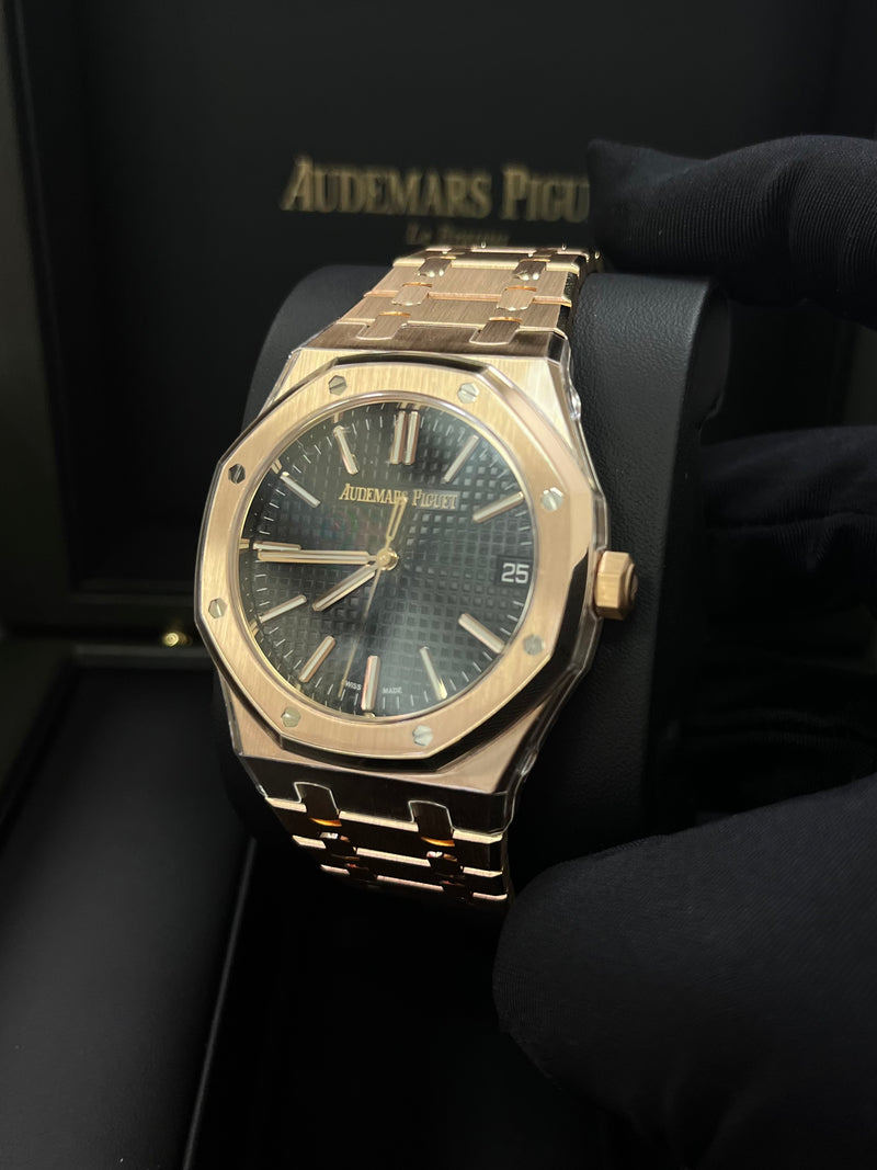 Audemars Piguet Royal Oak Rose Gold 41mm New 2023 Black Dial