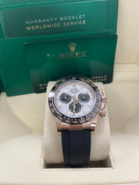 Thumbnail for Rolex Daytona Everose Gold Cosmograph Daytona 40 Watch Meteorite Black Index Dial Oysterflex 116515ln