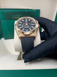 Thumbnail for Rolex Yellow Gold Sky-Dweller Watch - Black Index Dial - Oysterflex Bracelet (Ref# 326238)