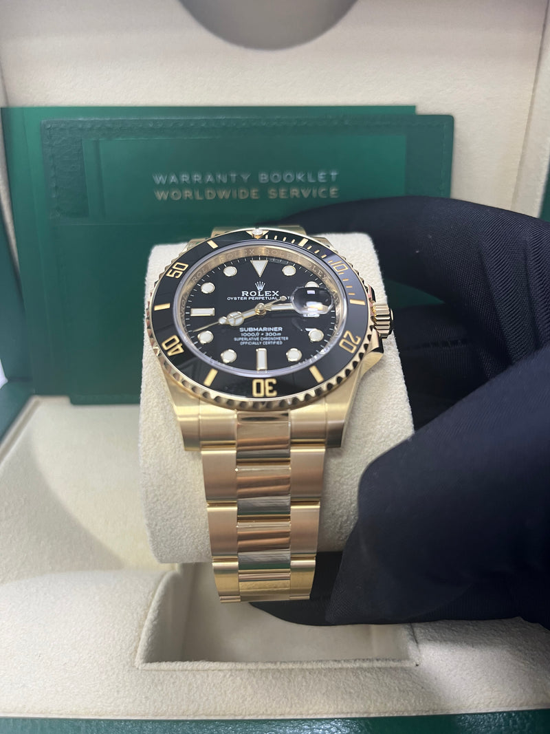 Rolex Yellow Gold Submariner Date Watch - Black Dial (Ref # 126618LN)