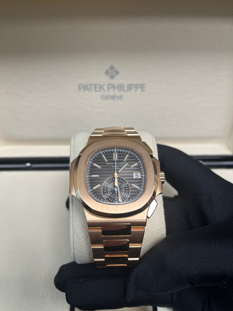 Patek Philippe Nautilus Rose Gold Black Dial 59801R-001