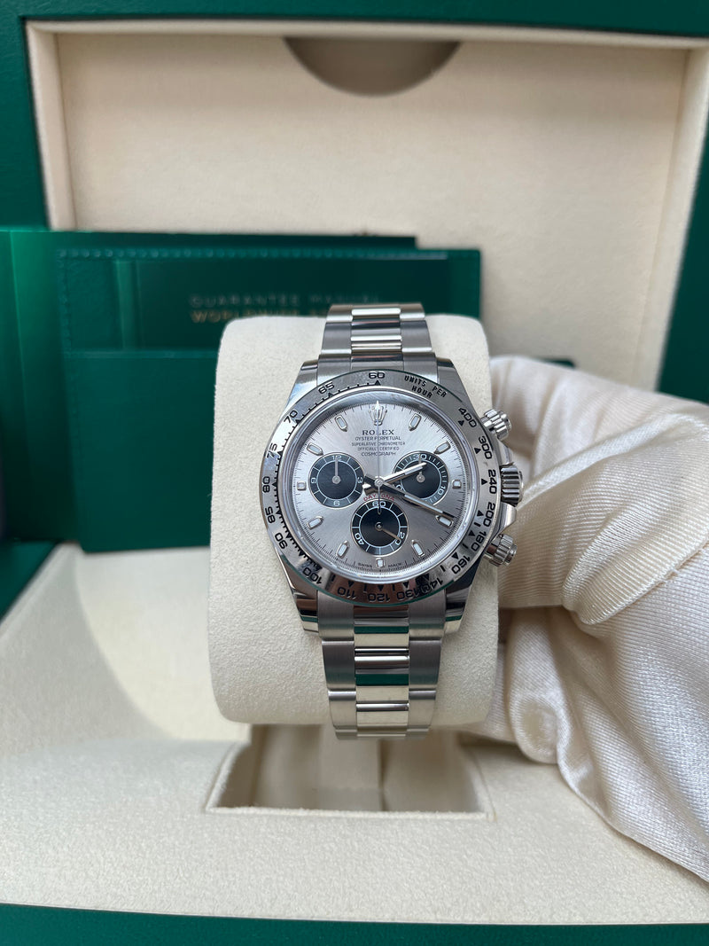 Rolex Daytona White Gold Cosmograph 40 Watch -Stainless Steel And Black Index Dial (Ref# 116509)