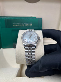 Thumbnail for Rolex Datejust 31 Diamond Bezel - White Mother-Of-Pearl Diamond Dial - Jubilee 278384rbr