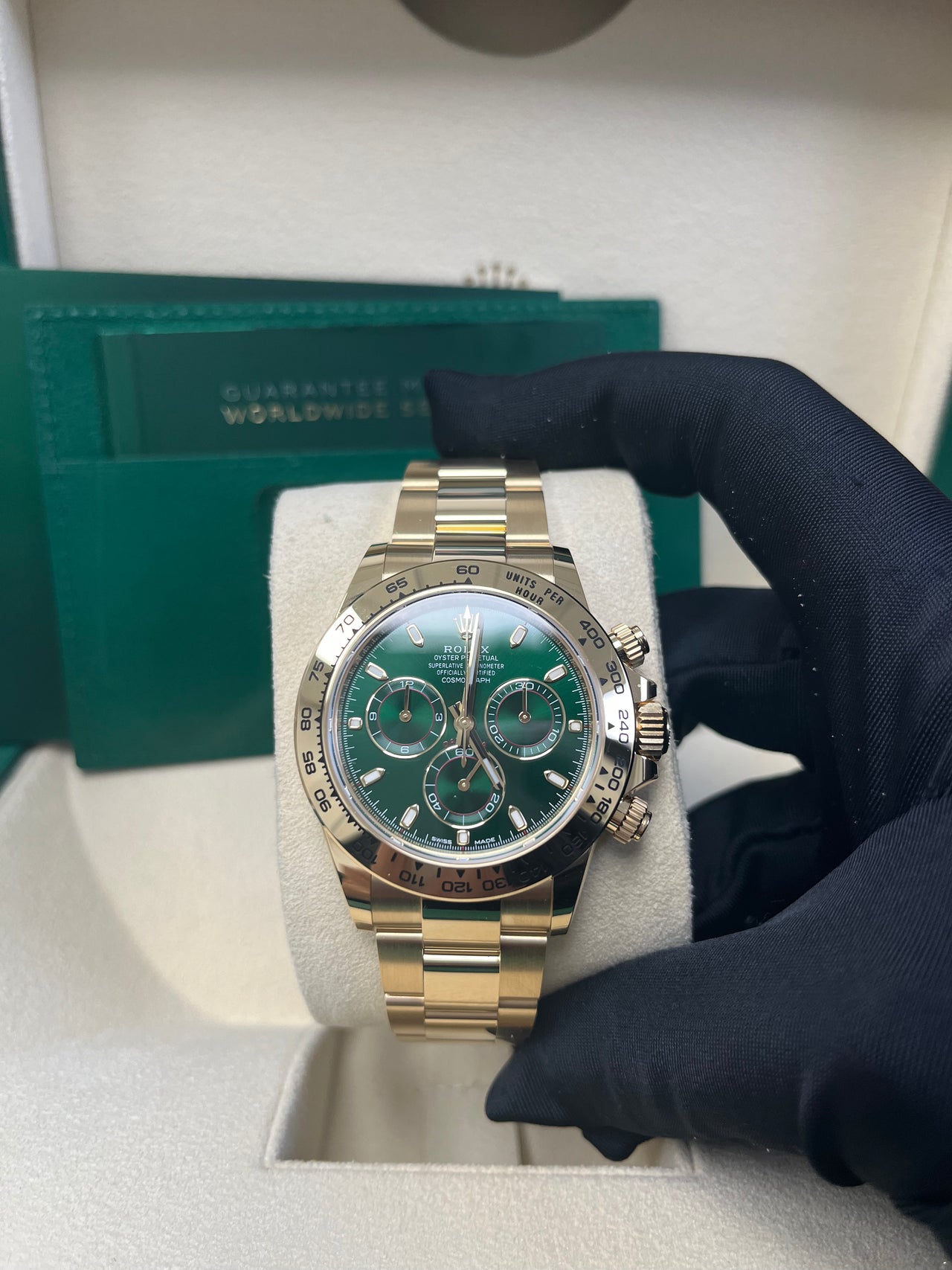 Rolex 'John Mayer' Daytona Cosmograph | Green Dial, Yellow Gold (Ref#116508)