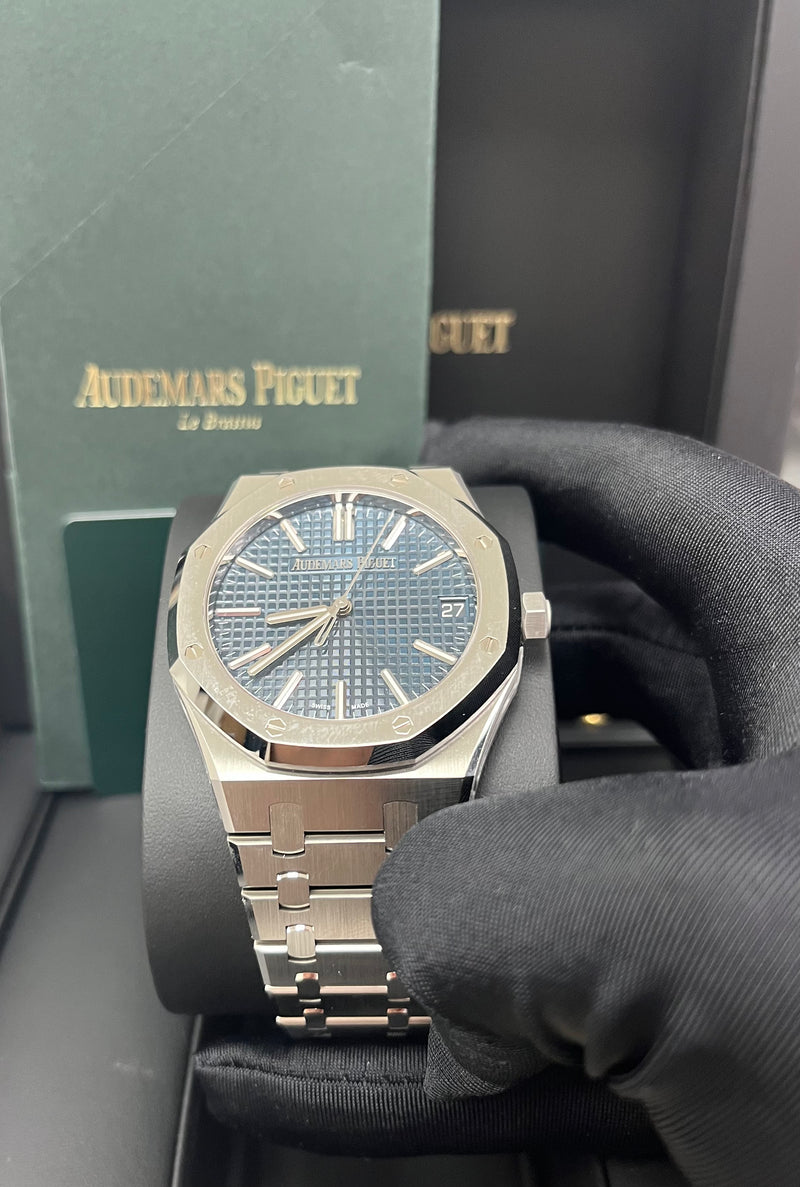 Audemars piguet royal oak stainless steel blue dial online