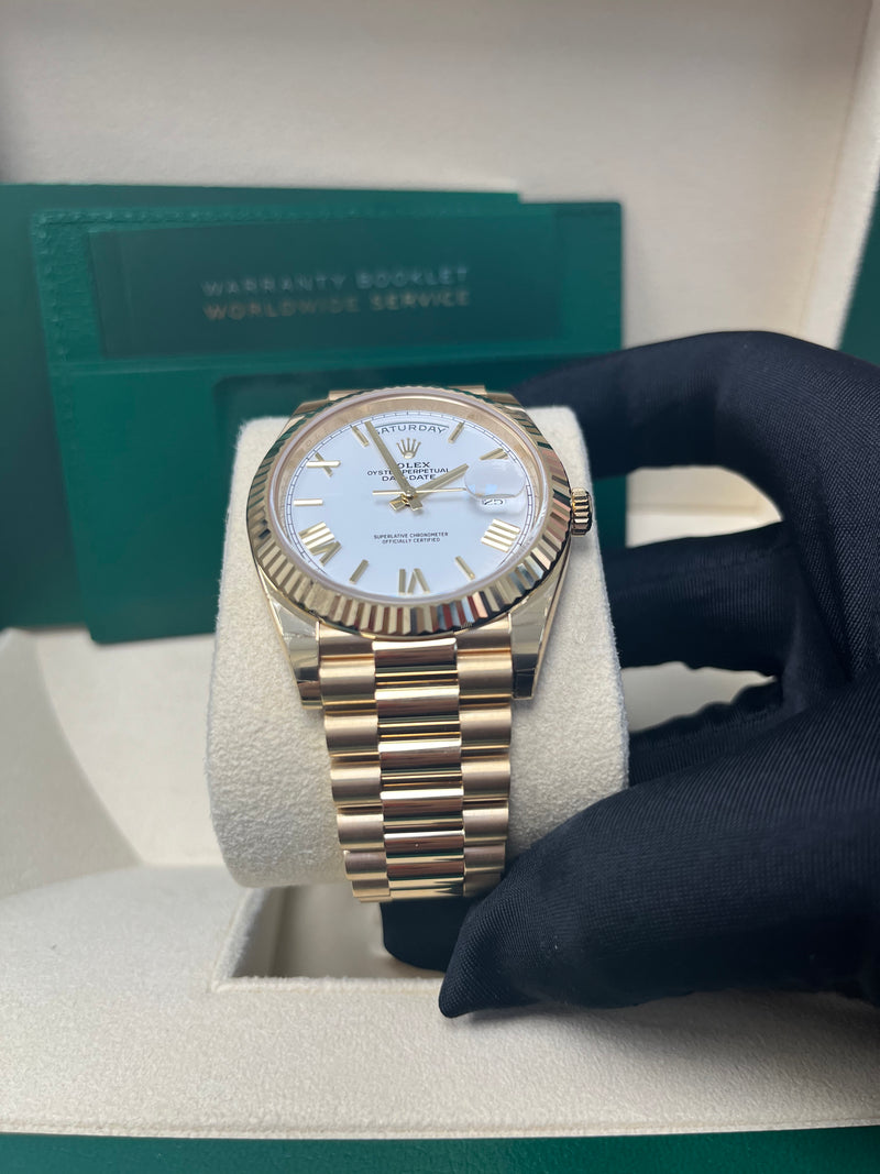 Rolex day date gold 2025 white dial