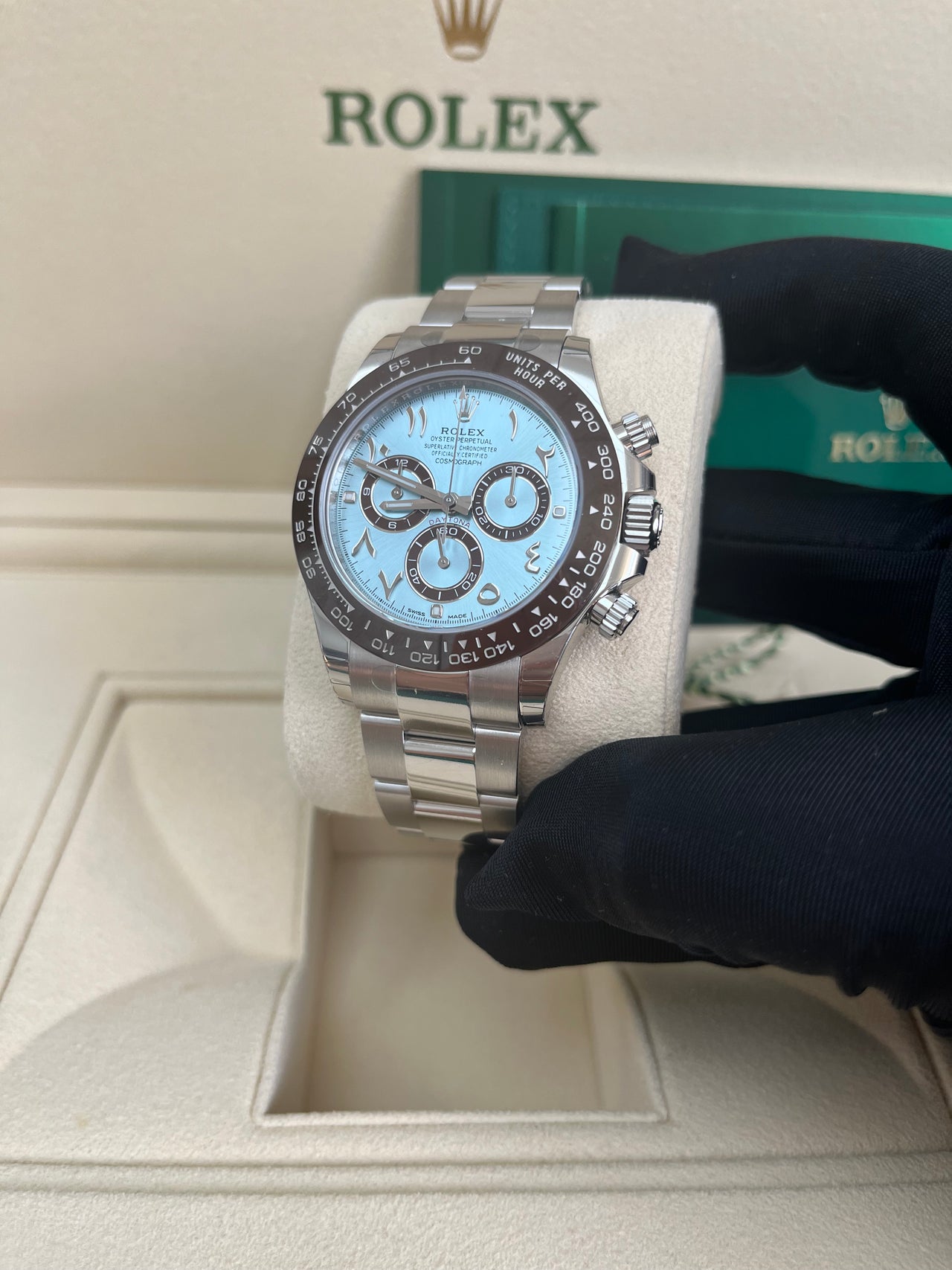 Rolex Daytona Platinum Ceramic Arabic Dial 116506 WatchesOff5th