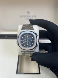 Thumbnail for Patek Philippe Nautilus 40 mm Steel Nautilus Travel Time Chronograph Blue Dial 5990/1A-011