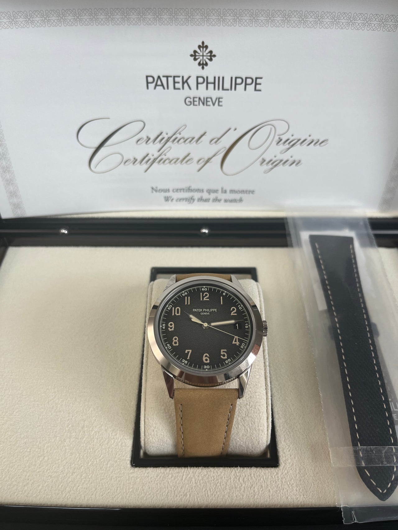 Patek Philippe Calatrava 40mm 18k White Gold 40mm Textured Dial 5226G-001