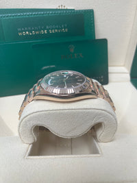 Thumbnail for Rolex Day-date 40  Fluted Bezel Chocolate Diagonal Motif Index Dial President Bracelet (Ref # 228235)